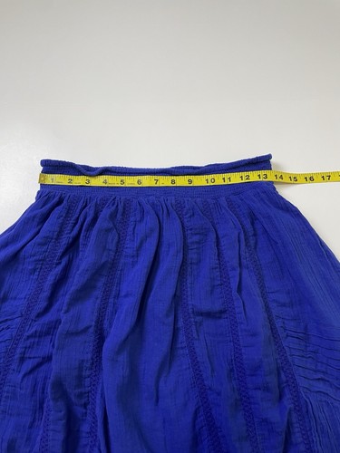 HD in Paris Royal Blue Kayla Ruffle Gauze Skirt Size XS Layered Lace Trim - Picture 14 of 15