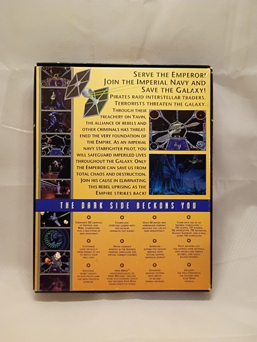 Star Wars Tie Fighter IBM DOS PC Computer 3.5 Complete in Box CIB - Picture 2 of 4