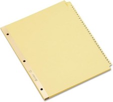 Avery 11308 Preprinted Dividers, 1-31 Tabs, 8-1/2 x 11, Buff Color, 31 Tabs/Set