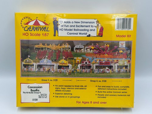 HO SCALE IHC CARNIVAL CONCESSION BOOTHS 5130 NEW SEALED VINTAGE MODEL TRAINS - Picture 1 of 8