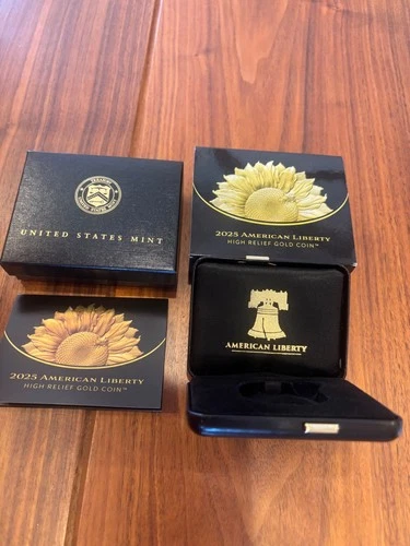 2025 American Liberty High Relief Gold Coin OGP Box + COA - NO COIN - BOX ONLY