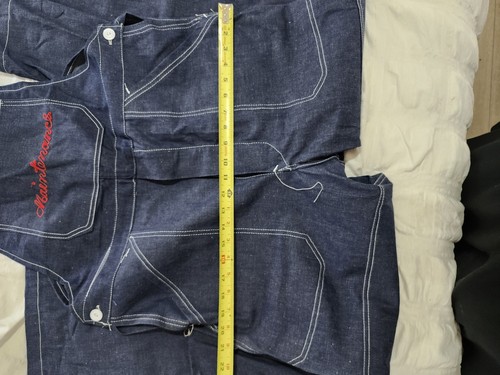 Mono vintage para hombre 38 x 32 baberos ribete denim EE. UU. AÑOS 70 primeras tiendas nacionales - Imagen 6 de 16
