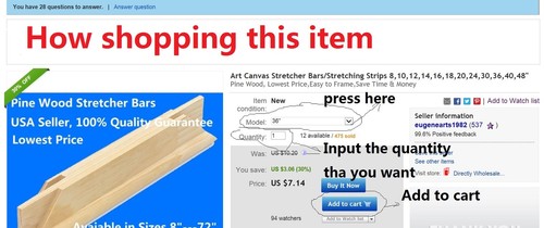 Art Canvas Stretcher Bar, Stretching Strip 6 8 10 12 14 16 20 24 30 36 48 60 72" - Picture 4 of 9