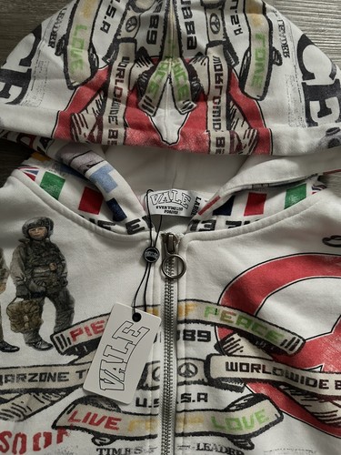 Vale Lives ‘Peace’ Zip Up Hoodie Brand New W/ Tag - Picture 4 of 4