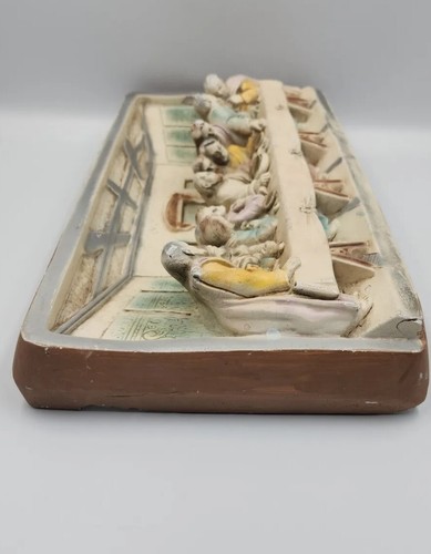 DA VINCI'S LAST SUPPER PLASTER 3D - LOVELY, PAINTED, DETAILED - 16.5"X 8.5X 3" - Picture 7 of 11