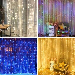 3 3m Usb 300led Wall Curtain Window Fairy String Lights Christmas Image Is Loading 3 3m Usb 300led Wall Curtain Window Fairy