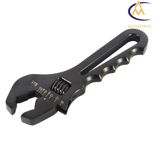 Adjustable Wrench Black Aluminum Tool Spanner 3AN - 16AN for Hose End Fitting - Picture 4 of 10