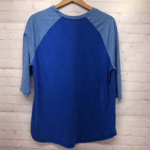 Athletic Works Women's Blue 3/4 Sleeve Polyester Baseball Tee XXL - Picture 2 of 8
