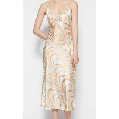 Jonathan Simkhai Standard Eliza Cutout Printed Slip Midi Dress | eBay