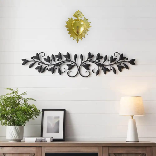 Herz-Jesu Gold Metall Milagro Herz Wandschmuck mexikanisches Zuhause vielseitige Deko - Bild 6 von 7