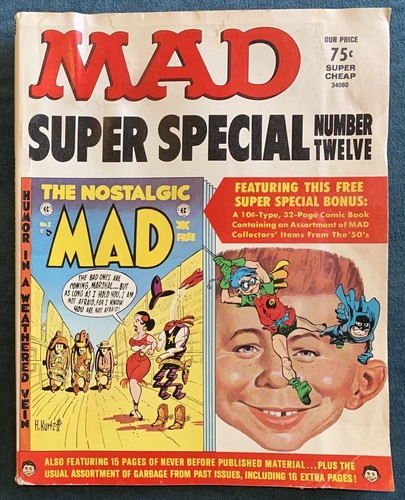 Mad Super Special #12 June 1973  Mad Comic #2  Insert Still Attached