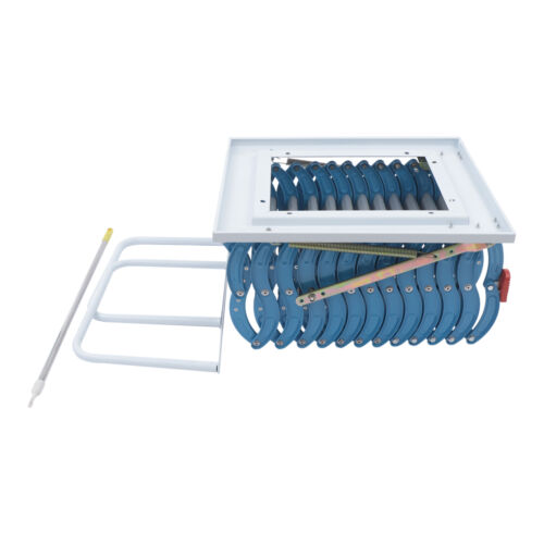 ??12 Stufen Loft Wand klappbar Pulldown Dachboden Decke Leiter Treppe 1102,3 lbs - Bild 21 von 24