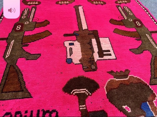 2.8x3.11 Afghan Handmade Pictorial Oushak War rug- Gorgeous Wool rug -Tribal rug - Picture 8 of 10