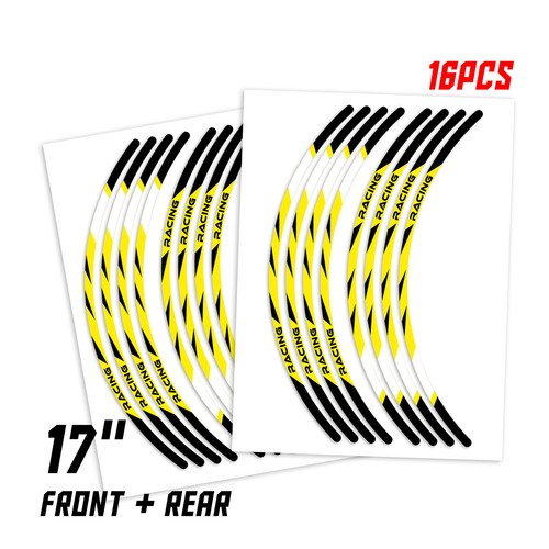 R02B For MV Agusta BRUTALE 910 S 06-08 Yellow Wheel Decal Rim Sticker 07