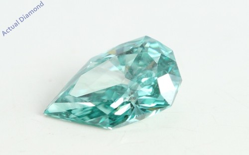 Pear Empress Loose Diamond (0.48 Ct Light Blue(irradiated) Color Vs1 Clarity) - Bild 4 von 4