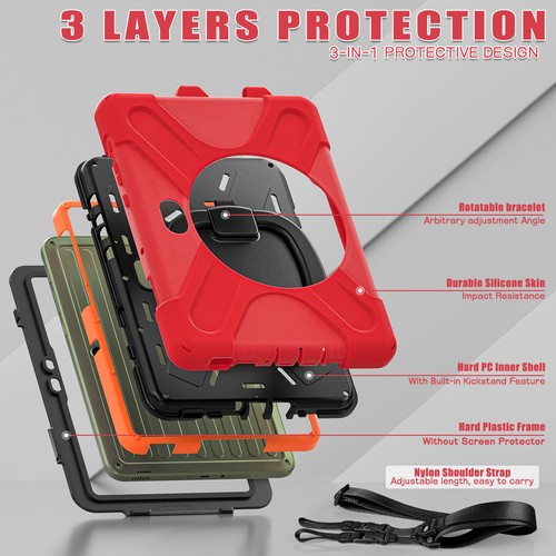 Shockproof Heavy Duty Handle Stand Case Cover for Samsung Tab Active 4/5 Pro - Picture 43 of 94