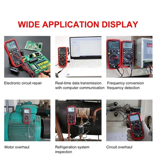 UNI-T UT61B+ LCD Multimeter AC/DC DMM 20A Ammeter Ohmmeter Volt Cap NCV Tester - Picture 7 of 8