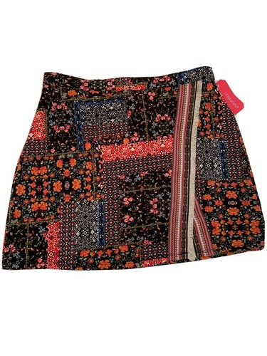 XL (14/16) Xhilaration Girls Orange Patchwork Print Skirt Elastic Waist New NWT - Picture 1 of 7