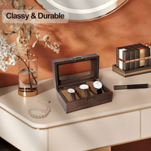 3/6/10/12 Slots Wooden Pattern Watch Box Display Case Organizer Jewelry Storage - 第 23/49 張圖片