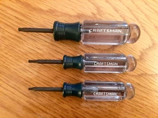 NEW OLD STOCK CRAFTSMAN STUBBY 3 PIECE TORX SCREWDRIVER SET MADE IN USA