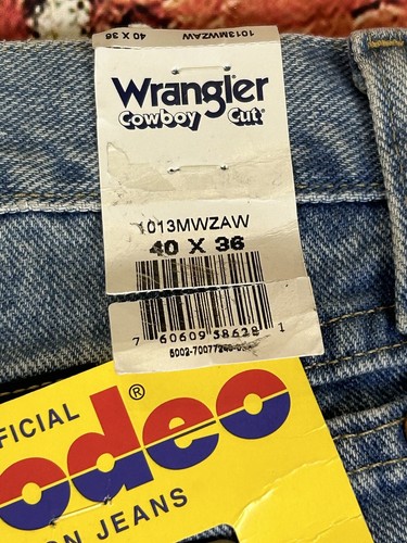 Wrangler Jeans Cowboy Cut Pro Rodeo Competition 13MWZ Vintage Men’s 40 X 36 NWT - Picture 6 of 6