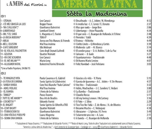 America Latina sòtta la Madonnina (DOPPIO CD) - Foto 2 di 2