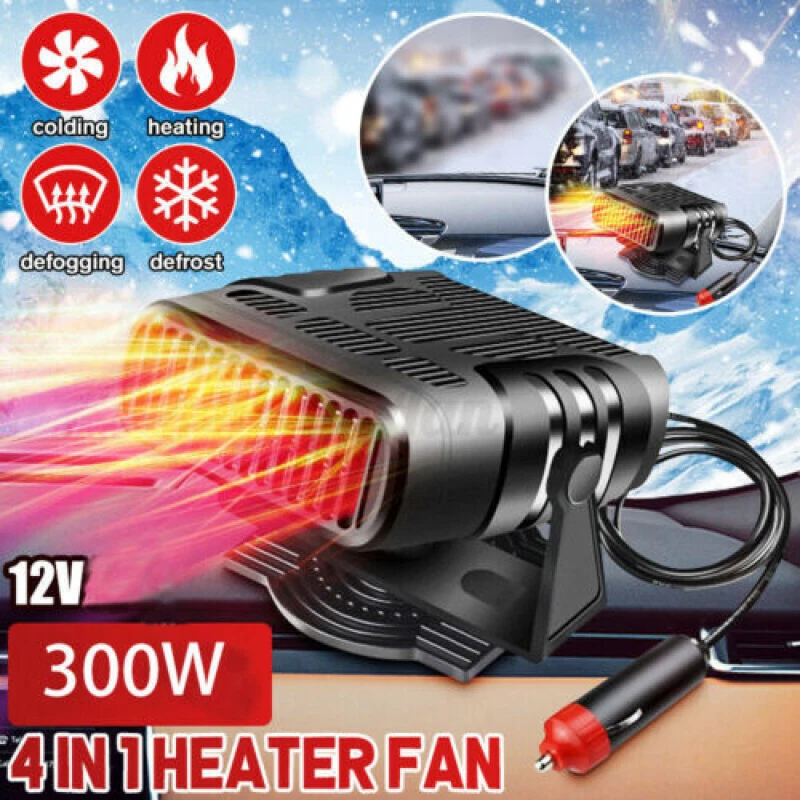 12V 300W 360° Portable Car Truck Air Heater Cooling Fan Windscreen  Defogging | eBay