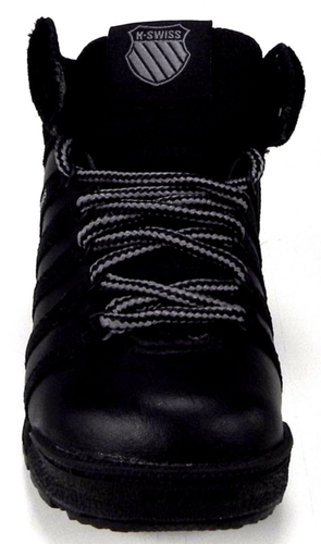 K-SWISS 22555-006 CLASSIC HIKER HIGH Inf`s (M) Black Leather Lifestyle Shoes - Picture 3 of 6