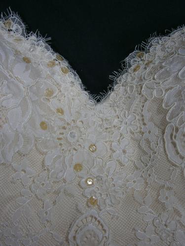 Augusta Jones 25898 Wedding Dress 12 Ball Gown Ivory Blush Lace Shimmer Sequins - Picture 4 of 17