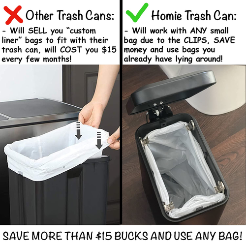 Soft Close Bathroom Trash Can With Lid 6L Garbage Slim Wastebasket Kitchen Bin - Picture 6 of 12