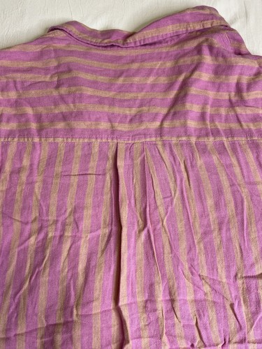 Universal Thread Relaxed Fit Gestreift Button Down Langarm Bluse Top S Rosa - Bild 7 von 8