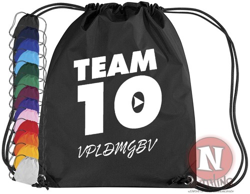 Team Ten bag. Logan Paul Jake Paul funny Youtuber Drawstring tote - Picture 1 of 14