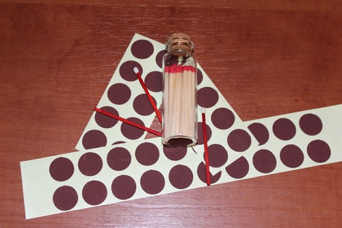 Braun Streichholz Strikers Kreis 0,6 Zoll Auffälligpapier (selbstklebend). Match Aufkleber - Bild 11 von 12