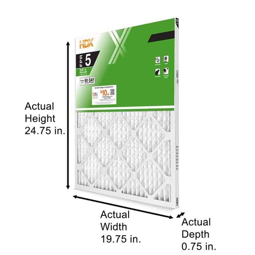 Pleated Air Filters MERV 8 HVAC Vent Furnace 20x25x1 Replacement Filter 3 Pack - Picture 3 of 10