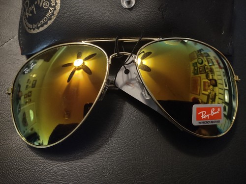 OCCHIALI DA SOLE RAY-BAN AVIATOR NUOVI CON CUSTODIA ED ETICHETTE - Foto 2 di 8