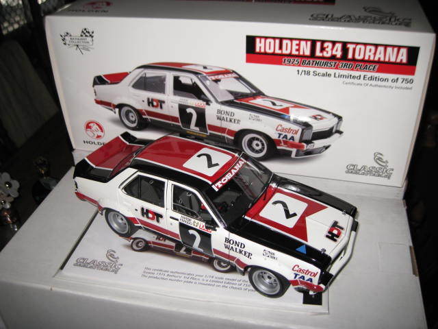 KLASSISK 1 18 HOLDEN L34 TORANA HDT 1975 BATTHURST 3rd PLATS BOND WAKER KLASSISK 1 18 HOLDEN L34 TORANA HDT 1975 BATTHURST 3rd PLATS BOND WAKER