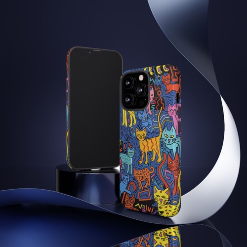 Cat Abstract Art Illustration Phone Case for iPhone, Samsung Galaxy, Pixel - 第 63/175 張圖片