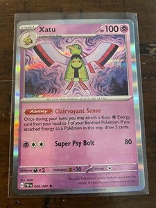 Pokémon TCG Xatu Scarlet & Violet: Paldean Fates 026/091 Holo Rare NM