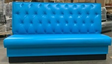 Restaurant Wall Bench Upholstered Diamond Tufted 42"high back Made in USA 