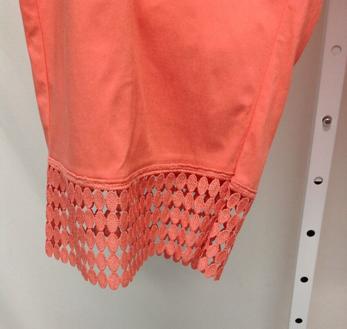 Zac&Rachel Womens Ladies Coral Stretch Slim Fit Capris Cropped Pants Sz 22W NEW - Picture 3 of 5