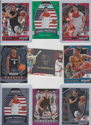 LaMELO BALL '20-21 PANINI PRIZM DRAFT PICKS RED ICE ROOKIE 2-CARD LOT-SEND OFFER - Picture 3 of 12