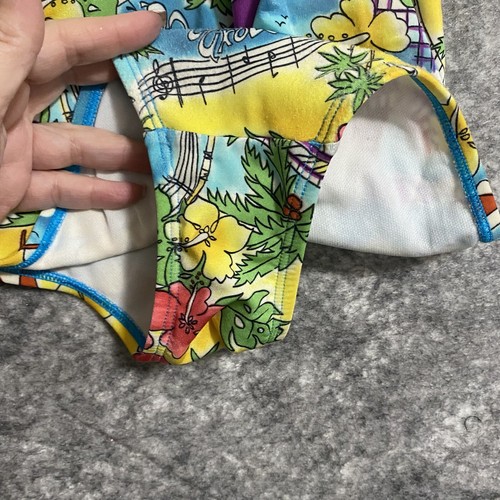 Speedo Girls Swimsuit Tropical Floral Florida One Piece Blue Pink Red Yellow 14 - Picture 9 of 16