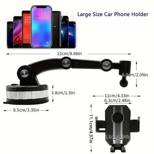 Universal Car Truck Mount Phone Holder Stand Dashboard Windshield For Cell Phone - Zdjęcie 7 z 18