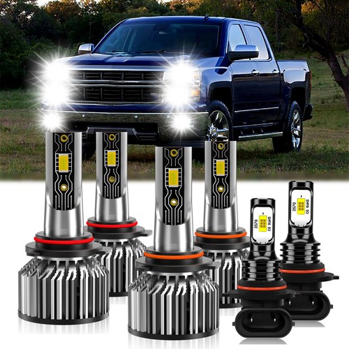 For Chevrolet Silverado 1500 2003-2006 LED Headlight Bulb Hi/Lo Beam+Fog Light - Bild 2 von 12