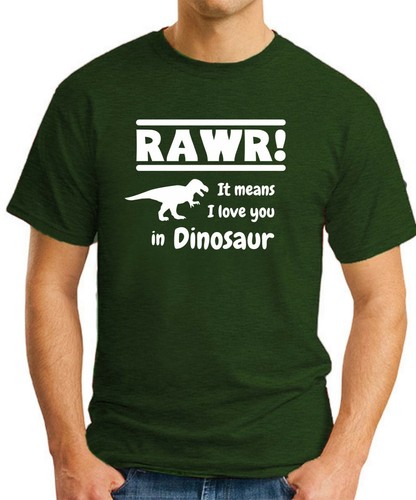 ¡RAWR! CAMISETA IT MEAN I LOVE YOU IN DINOSAURIO > Funny Geek Nerd Top Para Hombre Regalo - Imagen 19 de 22