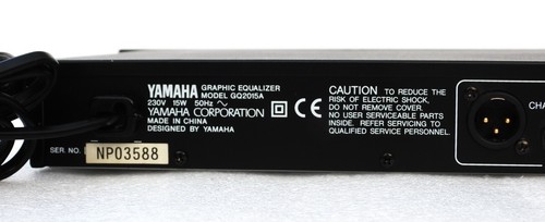 YAMAHA MODEL GQ2015A DUAL CHANNEL PROFESSIONAL AUDIO MUSIC GRAPHIC EQUALIZER - Picture 5 of 10