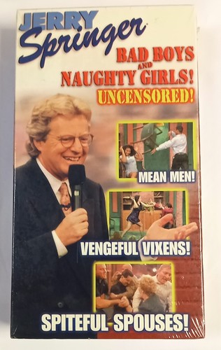 Vintage VHS Jerry Springer BAD BOYS AND NAUGHTY GIRLS 1998 Uncensored New Sealed - Picture 2 of 7