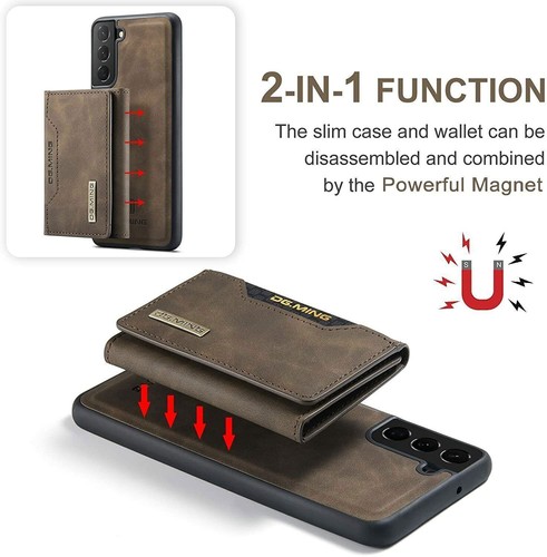 DG.MING 2 in 1 portafoglio magnetico rilevabile borse carte custodia in pelle per Samsung - Foto 30 di 48