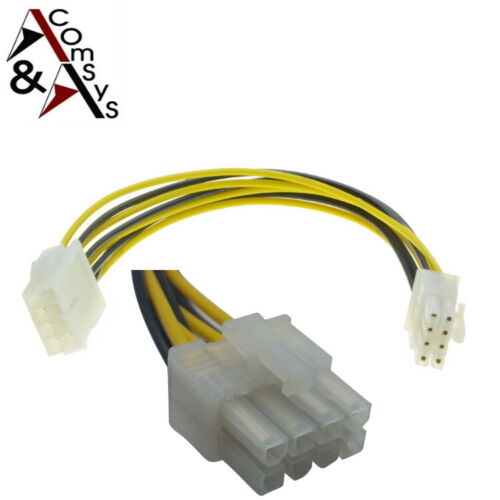 8 Pin ATX Strom Kabel Verlängerung EPS Mainboard Stromadapter Stecker/Bchse 15cm - Bild 2 von 2