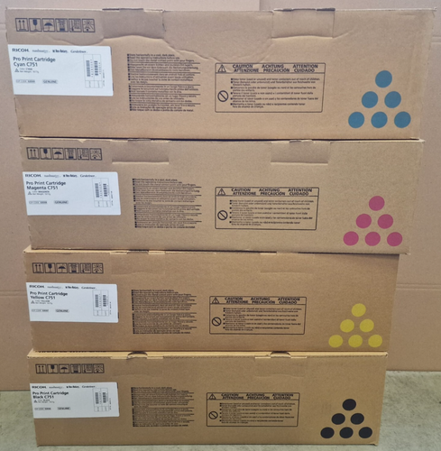 RICOH C751 Toner CYMK EDP 828306 828307 828308 828309 f. Pro C651 C751 - Afbeelding 4 van 6